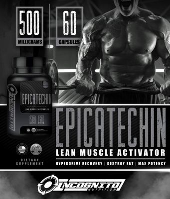 INCOGNITO NUTRITION EPICATECHIN | Extra Strength | 500 MGS Per Serving x 60 Servings | Helps Promote Lean Muscle and Strength | Increase Protein Synthesis | May Reduce Myostatin (1)