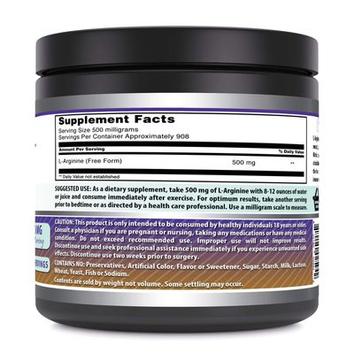 Amazing Formulas L-Arginine Powder Supplement | Non-GMO | Gluten Free | Made in USA (1 Lb)