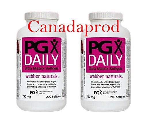2 bottles x Webber Naturals PGX Daily 750mg 200softgels (packaging look may vary)