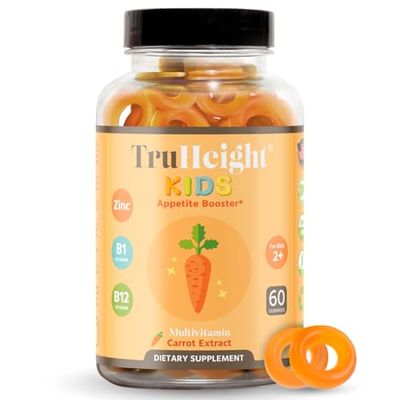 TruHeight Kids Appetite Booster Gummies (Ages 2+) All Natural Toddler, Kids &amp; Teens Appetite Stimulant to Eat More - Weight Gain Vitamins - Endorsed by Pediatricians - Vitamin for Underweight Kids