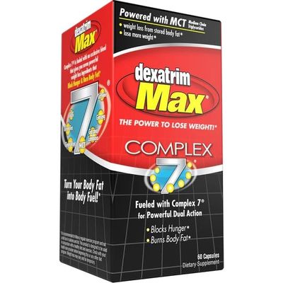 ILIOS Dexatrim Max Complex-7 | Lose Weight & Burn Fat w/Seven Healthy Ingredients Designed to Boost Energy & Reduce Hunger, Packed, 60 Capsules, 2 Pack Packaging