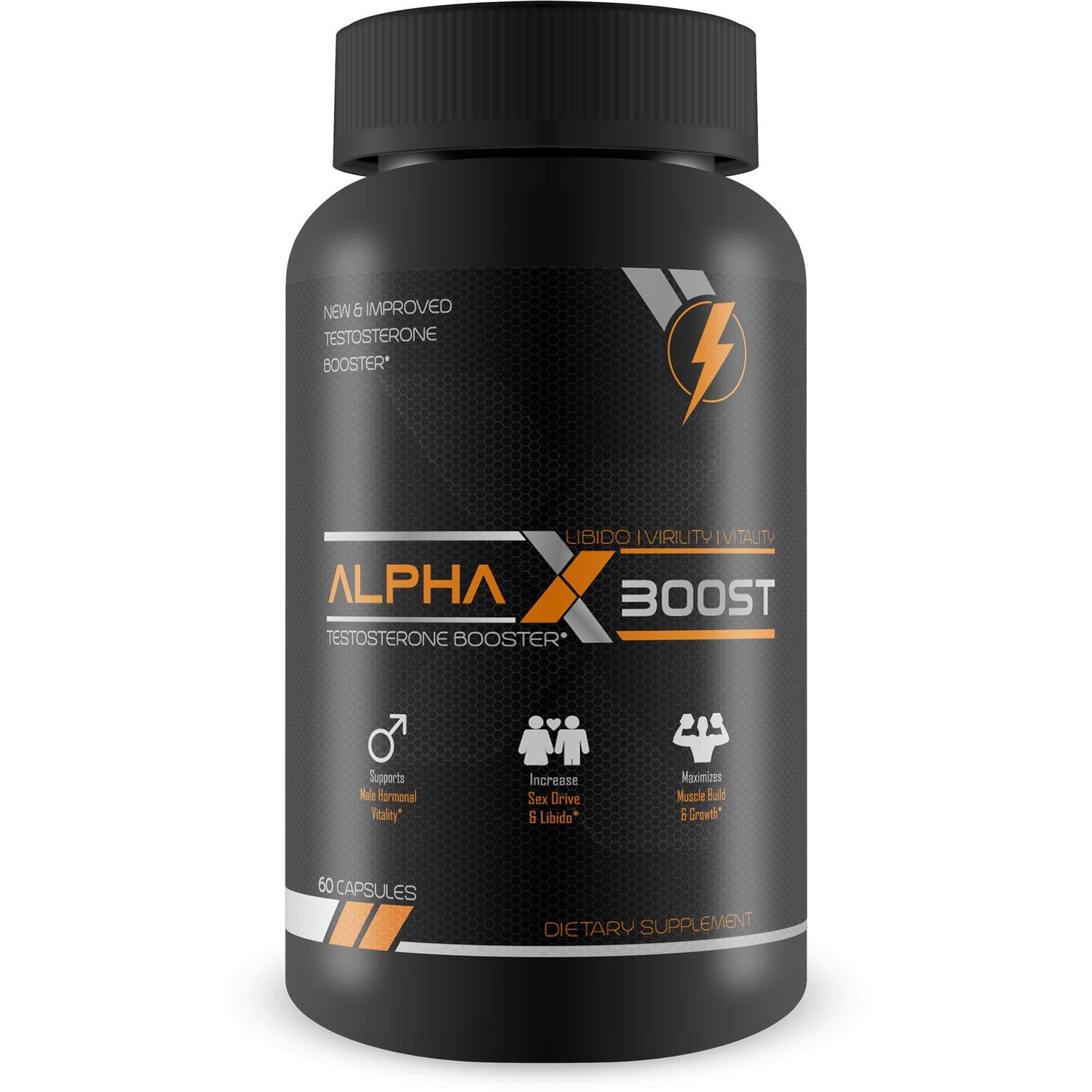 Alpha X Boost- Optimum Performance Technology- Natural Testosterone Booster- Replenish Natural Test Levels- Safe and Effective- Build Muscle- Burn Fat- Boost Metabolism