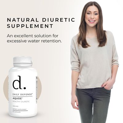 Diuretic Pills - Cranberry Pills with Green Tea, Dandelion, Apple Cider Vinegar &amp; More - AQUOE Water Away Pills for Bloating &amp; Fitness - Water Pills by Daily Defense, 60 Capsules
