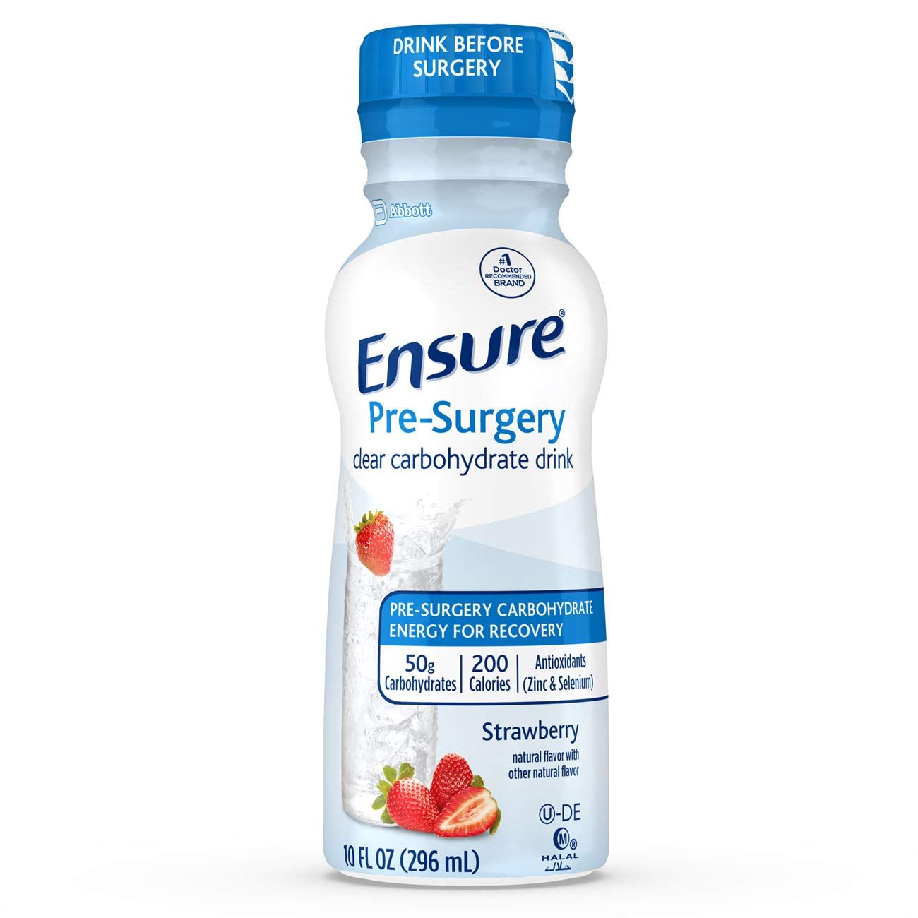 Ensure Pre-Surgery, Clear Carbohydrate Drink, Strawberry, 10 fl oz, 4 Count