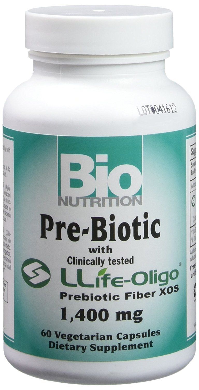 Bio Nutrition Pre-Biotic 60 Vegetarian Capsules LLife Oligo Prebiotic Fiber XOS Patented Formula Improves Gut Health | Promotes Strong Intestinal Flora