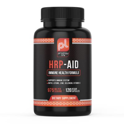 Prodigy Life Premium Immune Support - HRP-Aid Cold Sore Medicine - Lysine Complex with Vitamin C, Zinc. L-Lysine 250mg. All Natural Formula (120ct)