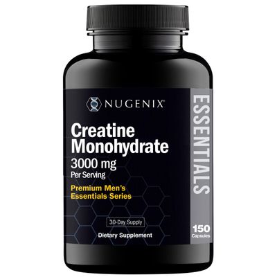 Nugenix Essentials Premium Creatine Monohydrate Pills Capsules Supplement, 3000mg, 150 Capsules