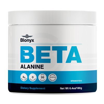 Blonyx Beta-Alanine Supplement - Enhances Muscular Endurance &amp; Work Capacity, 6g Daily Dose, 30-Day Supply