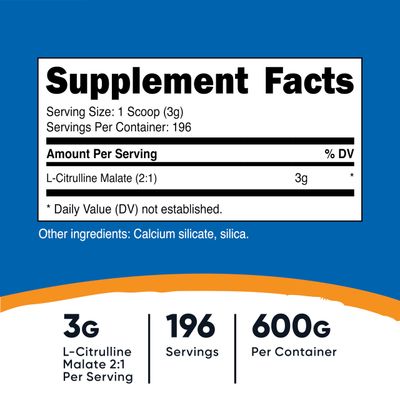 Nutricost L-Citrulline Malate (2:1) Powder (600 Grams)