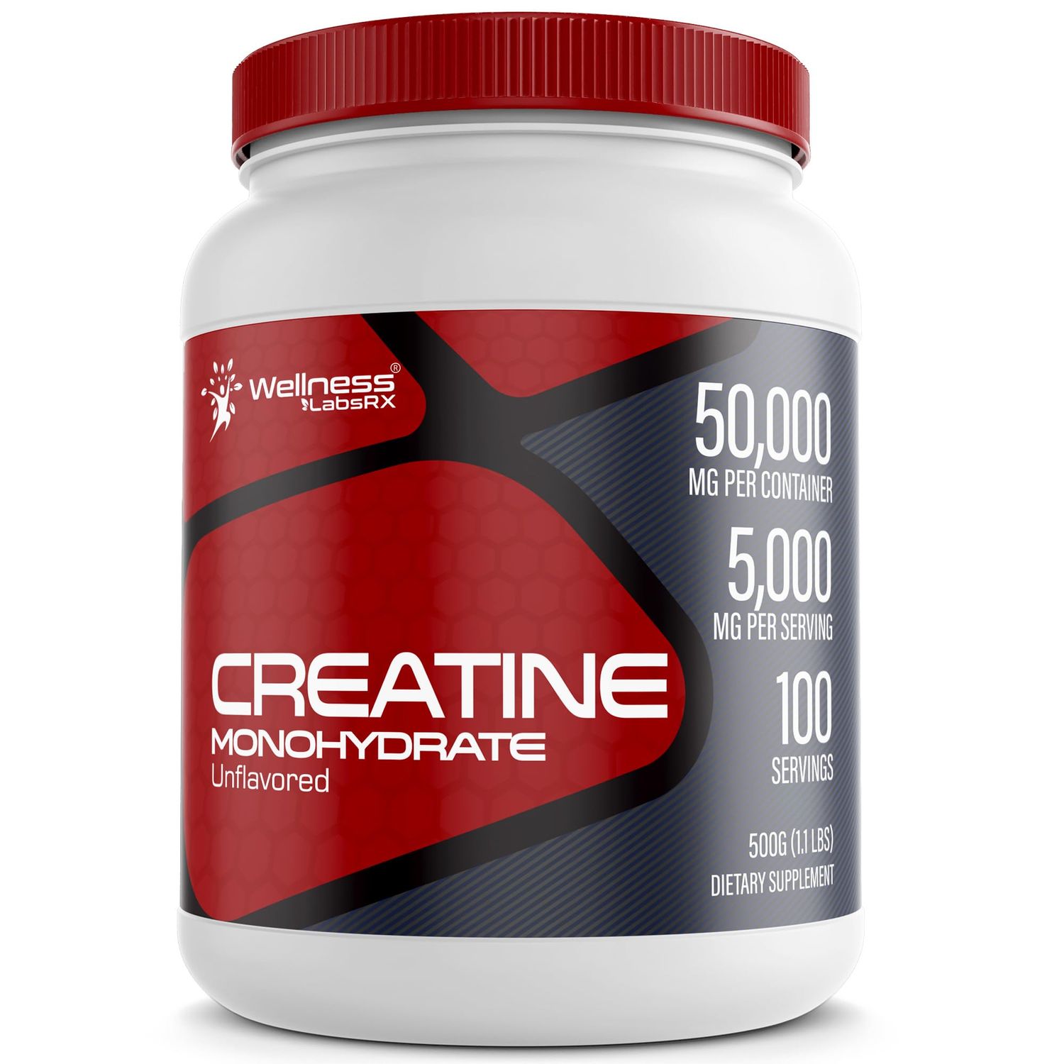 Creatine Monohydrate Powder - 5000mg, (1.1Lbs) 100 Servings, Micronized Creatine Powder for Men, Workout Supplement for Muscle Growth and Recovery, Enhanced Performance and Energy - Keto Friendly