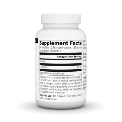 Source Naturals L-Arginine Powder Supplement, Free Form*- 100 Grams