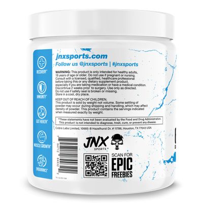 JNX SPORTS, The Curse! Glutamine, L-Glutamine Powder 5g - Support Muscle Recovery, Post Workout, 60 Servings, Unflavored