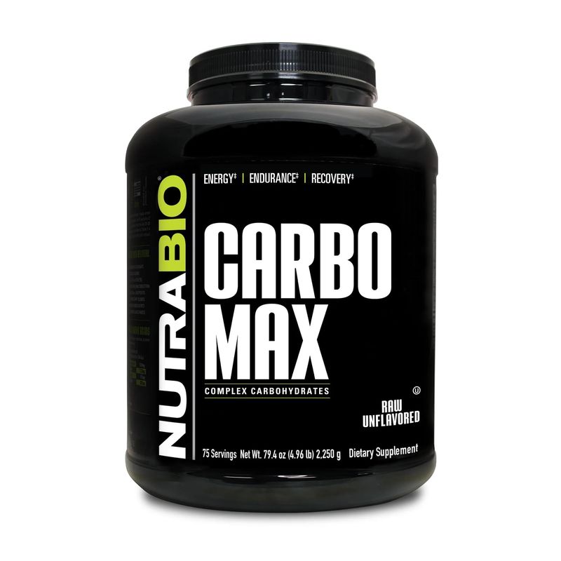 NutraBio CarboMax Maltodextrin Powder - Carbohydrate Powder for Sustained Energy - Calorie Rich for Muscle and Weight Gain - Unflavored - 5 Pounds, 75 Servings
