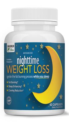 Maximum Slim Advanced Nighttime (Fat Burning) Weight Loss with African Mango, Green Tea, Resveratrol, and Maqui Berry,Will Help You Lose Weight While Sleeping and Maintain Sleep, 60 Count