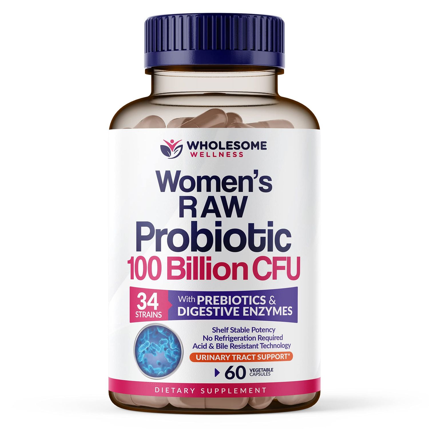 Dr. Formulated Raw Probiotics for Women 100 Billion CFUs with Prebiotics, Digestive Enzymes, Approved Women&#39;s Probiotic for Adults, Shelf Stable Probiotic Supplement Capsules