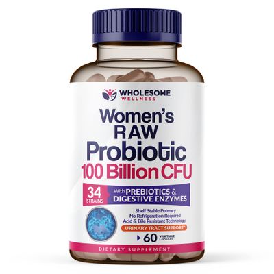 Dr. Formulated Raw Probiotics for Women 100 Billion CFUs with Prebiotics, Digestive Enzymes, Approved Women&#39;s Probiotic for Adults, Shelf Stable Probiotic Supplement Capsules