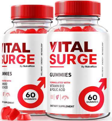 (2 Pack) Vital Surge Gummies, VitalSurge Gummies All Natural, Vital Surge Gomitas, Apple Cider Vinegar Supplement, Official Vital Surge Gummies Reviews (120 Gummies)