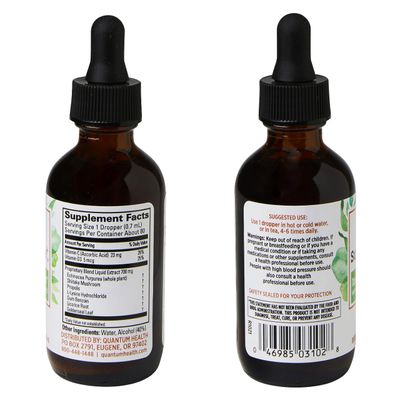 Quantum Health SuperLysine+ Liquid Immune Support Supplement - Powerful Lysine Echinacea Vitamin D3 Bee Propolis &amp; Shitake Daily Wellness Blend for Women &amp; Men, Fast Absorption - 2 Ounce