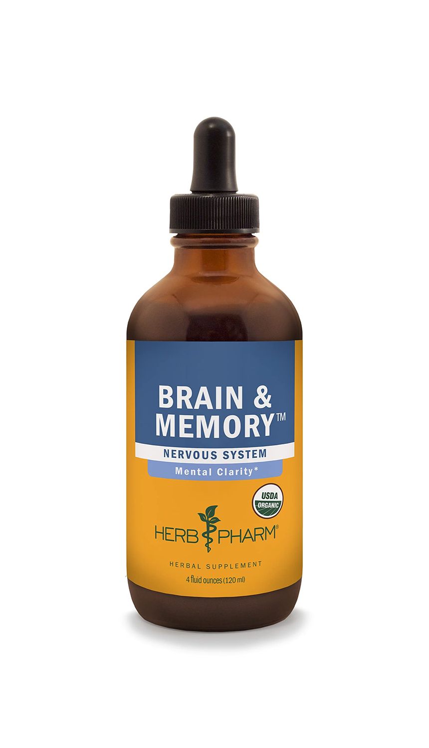 Herb Pharm Brain and Memory Liquid Herbal Formula with Ginkgo for Memory and Concentration, 4 Fl Oz