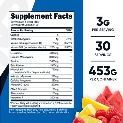 Nutricost Pre-C Pre-Workout Complex with Creatine (Fruit Punch | 30 Servings) Powder - Boost Fintess Routines, 453g