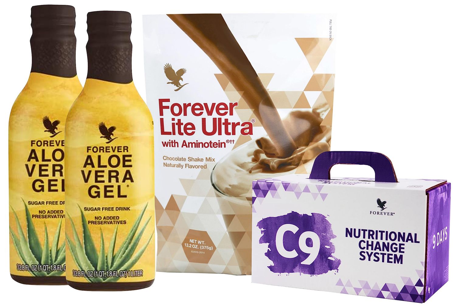 Forever Living - Forever C9 Lite Ultra Chocolate Cleanse Kit - Aloe Vera Gel, Plant-Powered Protein, Thermogenic Blend, Garcinia Cambogia, &amp; Fiber