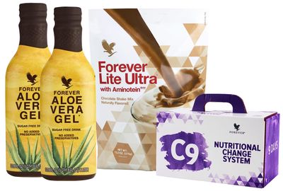 Forever Living - Forever C9 Lite Ultra Chocolate Cleanse Kit - Aloe Vera Gel, Plant-Powered Protein, Thermogenic Blend, Garcinia Cambogia, &amp; Fiber
