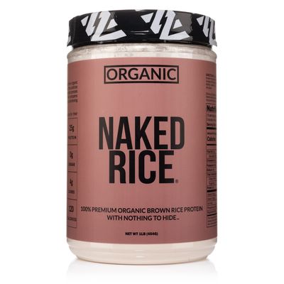 Naked Rice 1Lb - Organic Brown Rice Protein Powder - Vegan Protein Powder, GMO Free, Gluten Free &amp; Soy Free. Plant-Based Protein, No Artificial Ingredients - 15 Servings