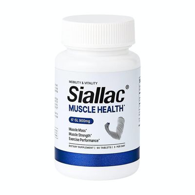 SIALLAC Muscle Health - Enhance Muscle Mass &amp; Strength, Fast Workout Recovery, Reduce Fatigue &amp; Boost Exercise Performance, 6-Sialyllactose (6-SL), 900mg, 90 Tablets