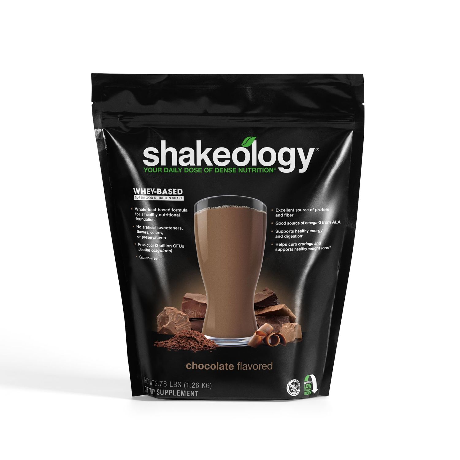 Shakeology Whey Protein Powder Blend - Gluten Free, Superfood Protein Shake with Vitamins and Minerals - Helps Support Healthy Weight Loss, Lean Muscle Support, Gut Health - Chocolate, 30 Servings