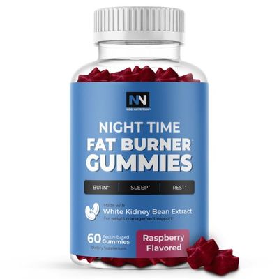 Night Time Fat Burner Gummies, Sleep Support &amp; Weight Loss Supplement | Slimming Hunger Suppressant &amp; Metabolism Booster, Shred Belly Fat While You Sleep | Nighttime Diet Gummies for Women &amp; Men 60ct