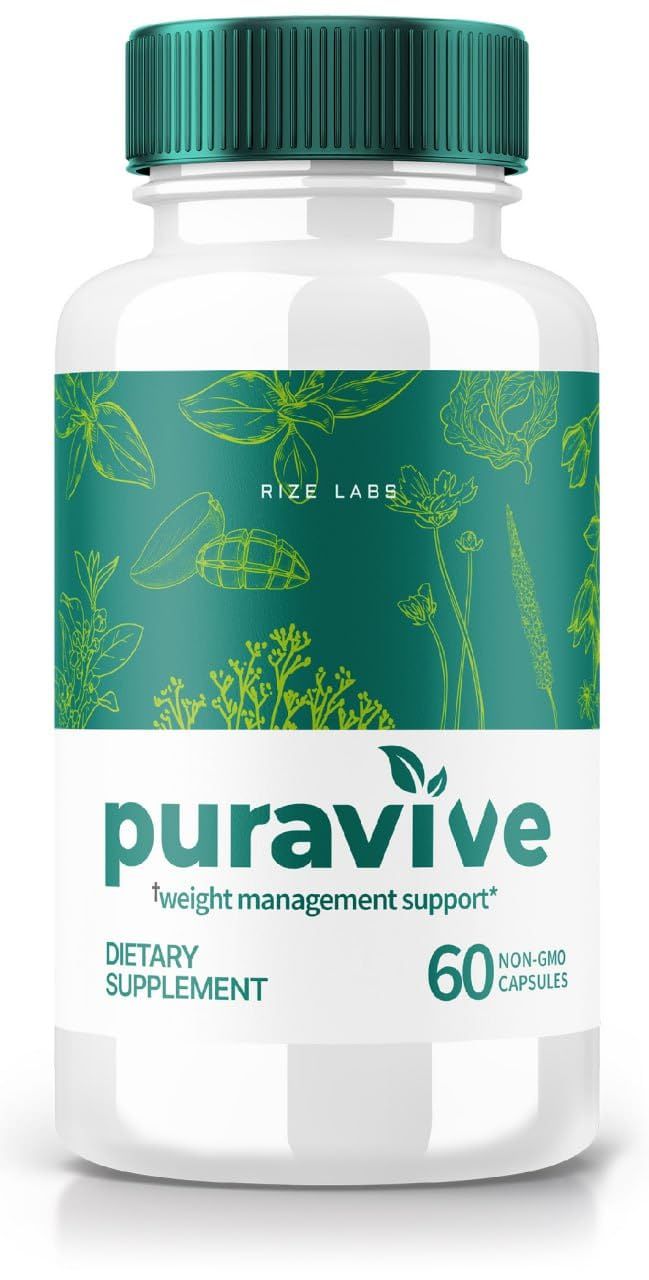 Puravive Weight Loss Capsules - Puravive Exotic Rice Pills To Increase BAT And Energy Levels, Detox &amp; Cleanse Capsules, Puravive Reviews Non-GMO Easy To Swallow Supplement Tablets (60 Capsules)