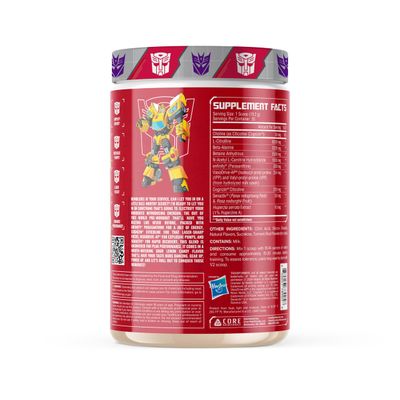 Core Nutritionals | Transformers Energon Pre Workout Nutritional Supplement Formula (Free Prize Inside - Bumblebee) (20 Servings, Sour Lemon Candy)