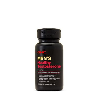 GNC Men&#39;s Healthy Testosterone, 60 Caplets, Testosterone and Sexual Health Support