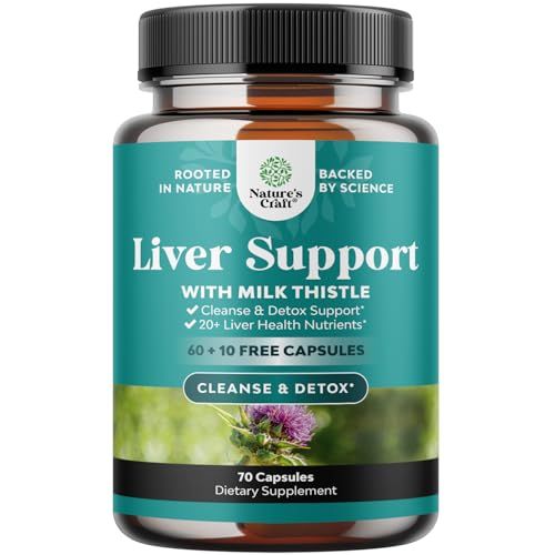 Liver Cleanse and Detox &amp; Repair Formula - Herbal Liver Support Supplement with Milk Thistle Dandelion Root &amp; Artichoke Extract for Liver Health - Silymarin Milk Thistle Liver Detox Capsules