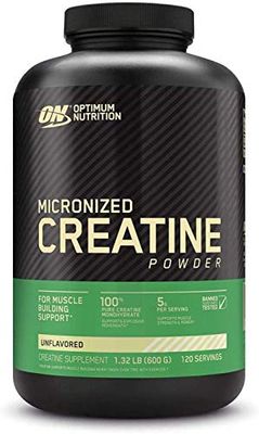 Optimum Nutrition Creatine Powder, Unflavored, 600 Gram