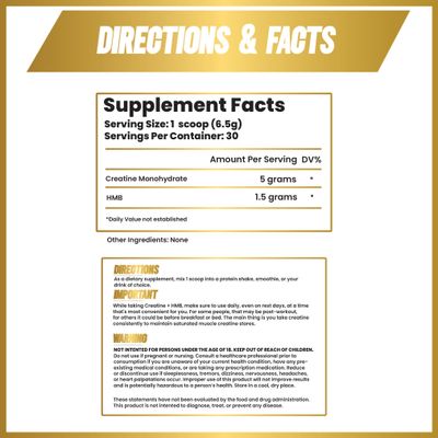 Creatine HMB - Creatine Powder for Men - Creatine Powder - Creatine Supplement - Creatine for Men - HMB Creatine - Creatine HMB Powder - Creatine - Creatine Monohydrate - 30 Servings - Unflavored