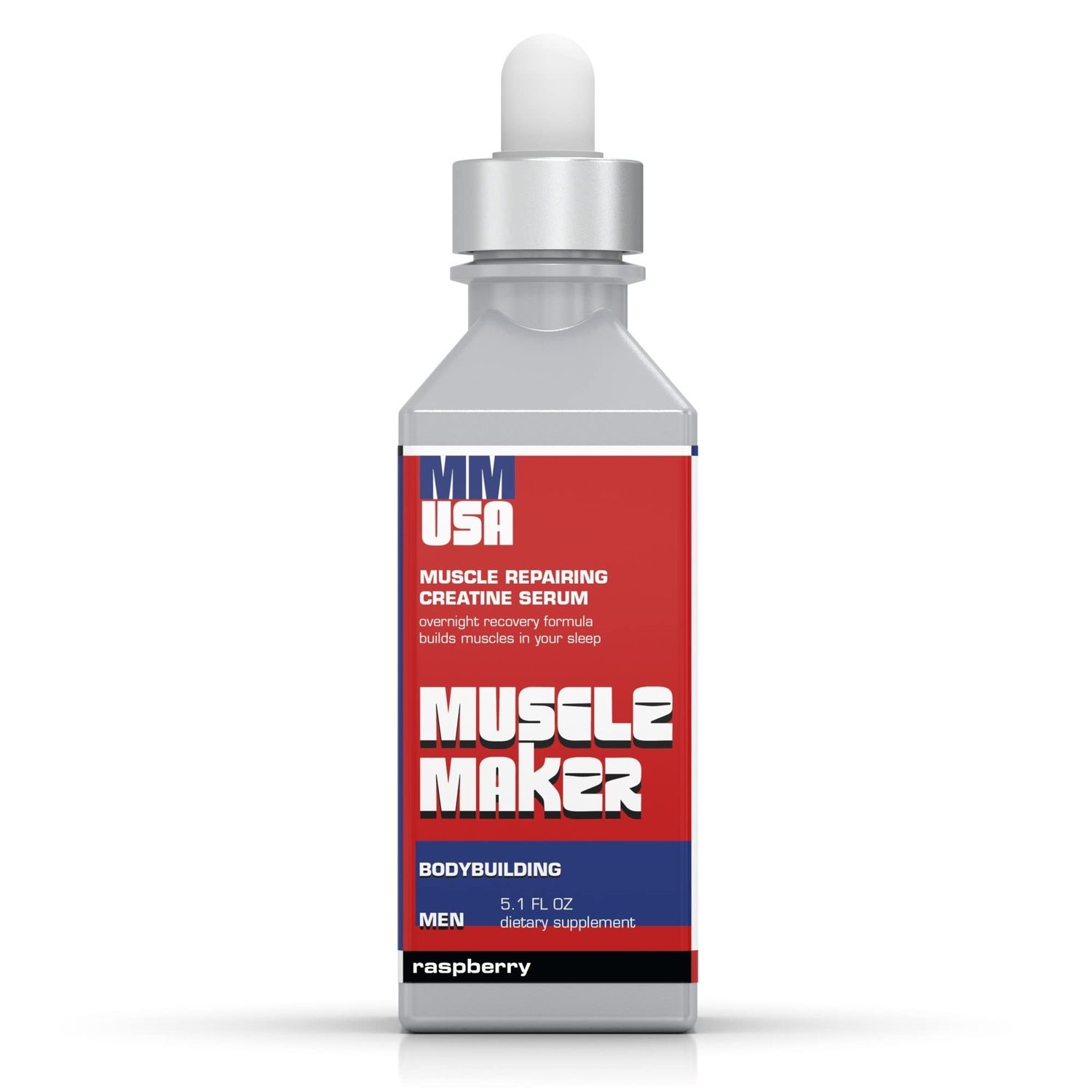 MMUSA Muscle Maker Post Workout Serum: Enhanced Men&#39;s Health with Antioxidant Boost. Immunity Powerhouse, Vitamin C &amp; Zinc. Creatine for Fitness, Energy &amp; Focus. Raspberry 5.1 Fl Oz