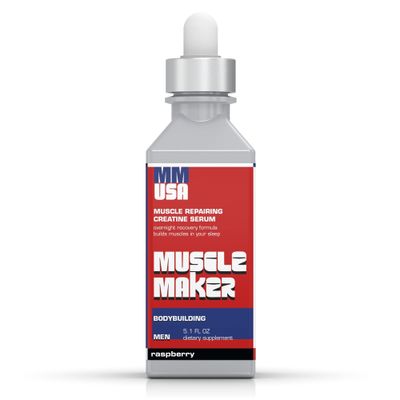 MMUSA Muscle Maker Post Workout Serum: Enhanced Men&#39;s Health with Antioxidant Boost. Immunity Powerhouse, Vitamin C &amp; Zinc. Creatine for Fitness, Energy &amp; Focus. Raspberry 5.1 Fl Oz
