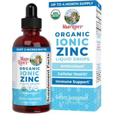 Zinc Supplements for Immune Support | Ionic Zinc for Kids &amp; Adults | Liquid Zinc Supplement | 40 Day Supply | Zinc Sulfate | Skin Care Supplement | Vegan | Gluten Free | Glycerin Based | 4 oz