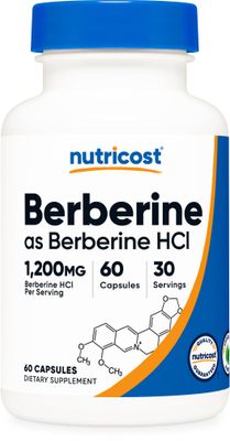 Nutricost Berberine HCl 600mg, 60 Vegetarian Capsules - Gluten Free &amp; Non-GMO