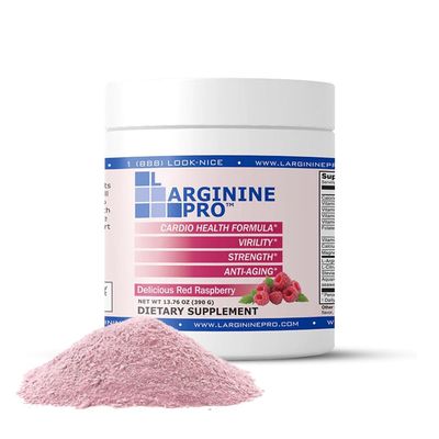 L-ARGININE PRO | L-arginine Supplement Drink Mix Powder | 5,500mg of L-arginine Plus 1,100mg L-Citrulline (Raspberry, 1 Jar)