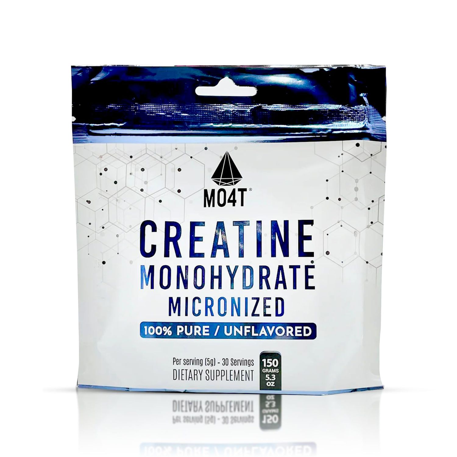 MO4T Premium Creatine Monohydrate Micronized Powder 150G, 5000mg Per Serv (5g) - Micronized Creatine Monohydrate, 30 Servings, 5.3 Ounces