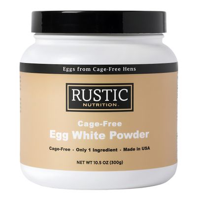 Rustic Nutrition, Cage-Free Egg White Protein Powder, Made in USA from Humanely-Raised Cage-Free Eggs, Only 1 Ingredient, Dried Egg Whites (Unflavored, 10.5 Oz)