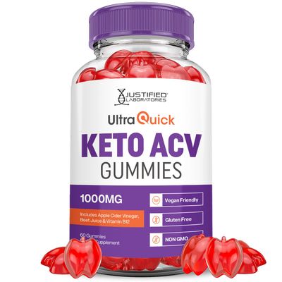 Ultra Quick Keto ACV Gummies Advanced Formula 1000MG Ultraquick Keto Gummies Apple Cider Vinegar Formulated with Pomegranate Beet Juice Powder B12 Vegan Non GMO 60 Gummys