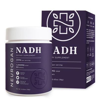 Neurogan NADH Tablets | Cellular Energy &amp; Cognitive Support Supplement | Nicotinamide Adenine Dinucleotide Hydride for Wellness &amp; Vitality | Vegan, Non-GMO, Gluten-Free