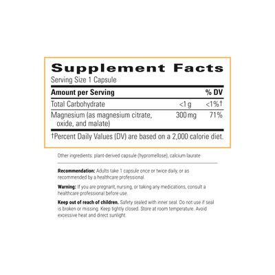 Integrative Therapeutics Tri-Magnesium - Supports Healthy Bones & Teeth* - Supports Cardiovascular & Neurological Function* - Promotes Calm* - 90 Capsules