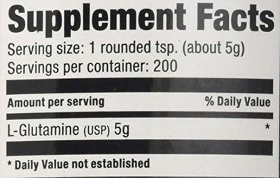 Ultimate Nutrition Gluta Pure Biovolunizing Micronized Fermapure L-Glutamine, Intestinal Health Regulation, Muscle Recovery, Immune Support Supplement 1000G