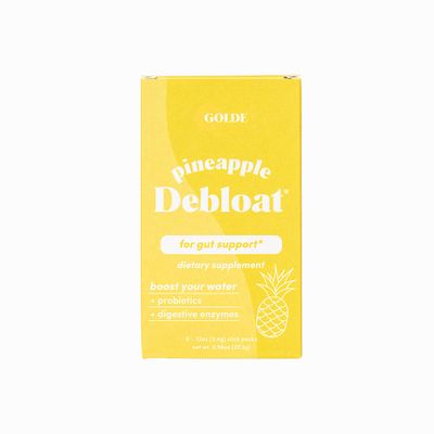 GOLDE Pineapple Debloat | Probiotic Supplement for Natural Bloat Relief and Lasting Digestive Balance | Vegan, Keto, Low-Sugar | 8 Servings