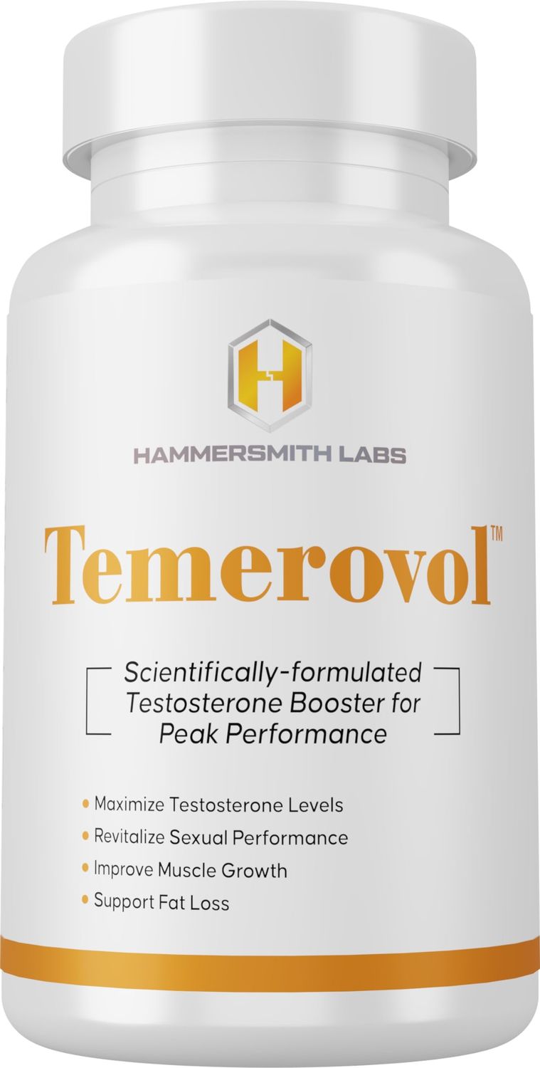 Hammersmith Labs Temerovol - Male Supplement - Enhances Energy, Strength &amp; Libido - Lean Muscle Builder, 60 Capsules - 1 Bottle
