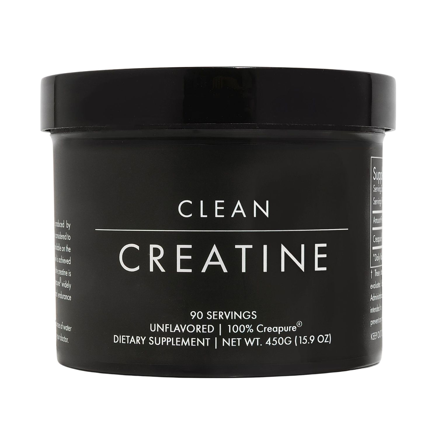 CLEAN Creatine - 100% Creapure Creatine Monohydrate Powder for Muscle Growth | 450 Grams - 90 Servings | Unflavored | Vegan, Keto, Gluten-Free, and Easy to Mix